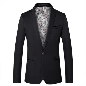 Men's British Style Casual Slim Fit Suit Jacket