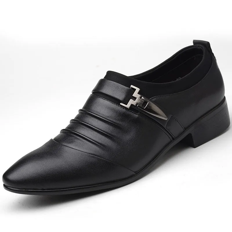 Men's Business Casual Leather Monk Shoes