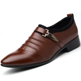 Men's Business Casual Leather Monk Shoes