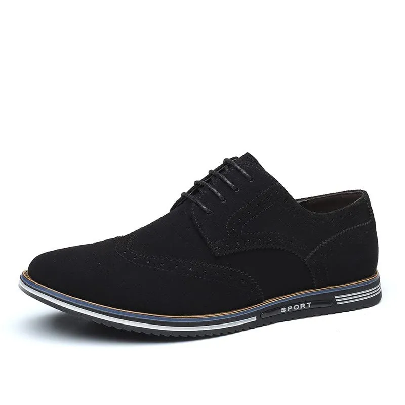 Men's Casual Wingtip Office Walking Derby Shoes