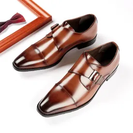 Men's Classic Genuine Leather Monk Shoes