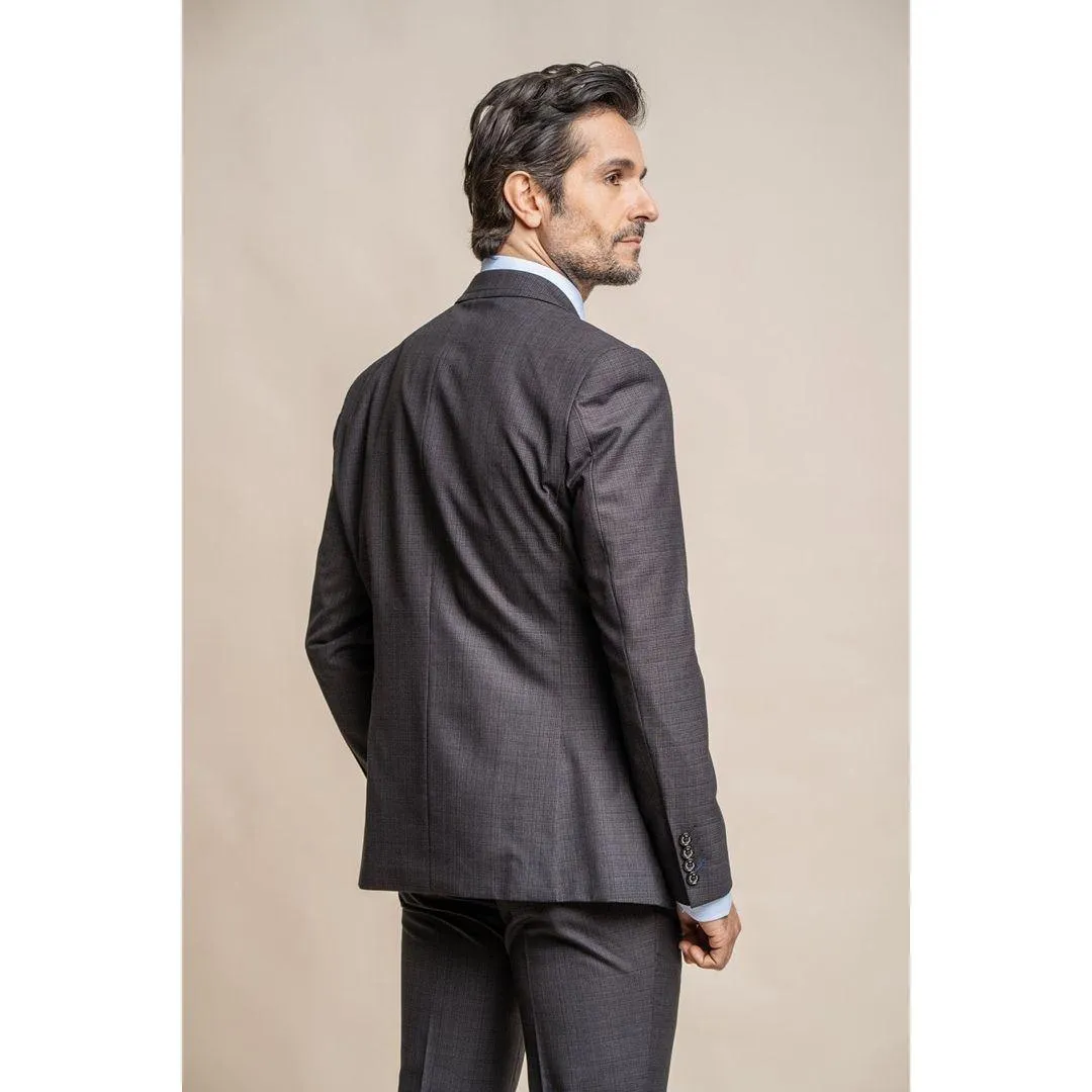 Mens Dark Grey 3 Piece Classic Suit Tailored Fit