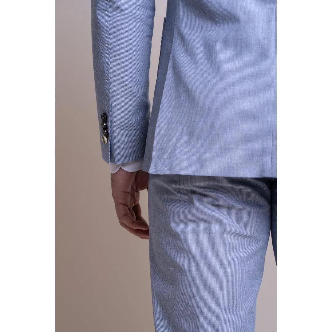 Mens Light Blue 2 Piece Summer Suit