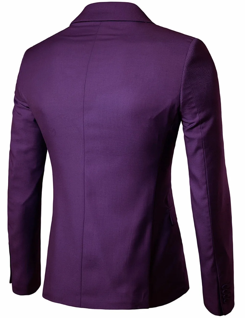 Men's Purple Single Breasted One Button Suit Blazer