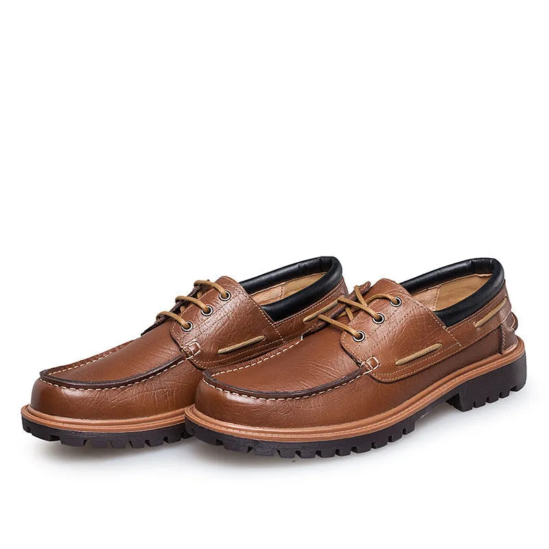 Men's Retro Genuine Leather Boat Shoes