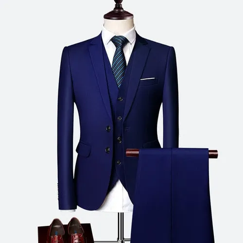 Men's Slim Fit Formal Occasion Suit - 3Pcs Set