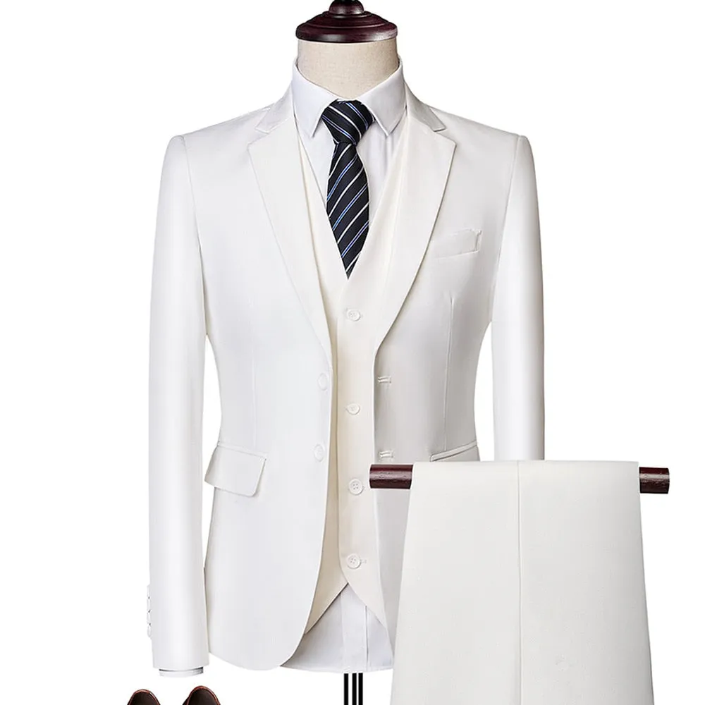 Men's Slim Fit Formal Occasion Suit - 3Pcs Set