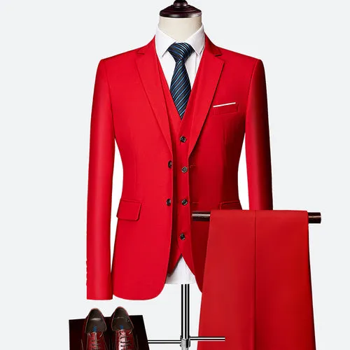 Men's Slim Fit Formal Occasion Suit - 3Pcs Set