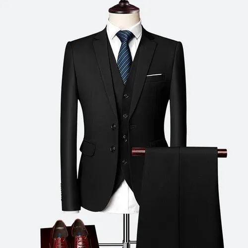 Men's Slim Fit Formal Occasion Suit - 3Pcs Set