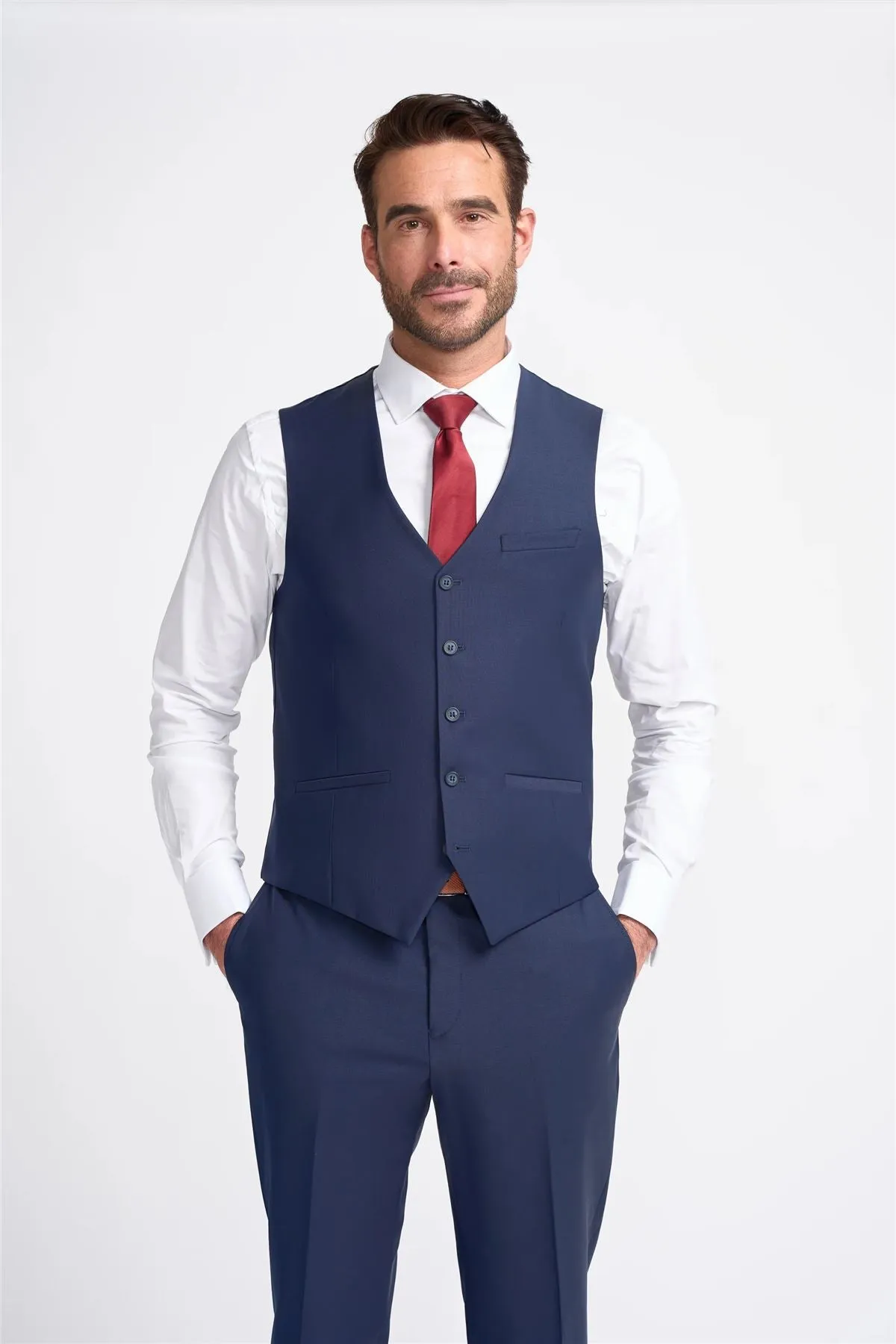 Men's Waistcoat Navy Blue Tailored Fit Vest