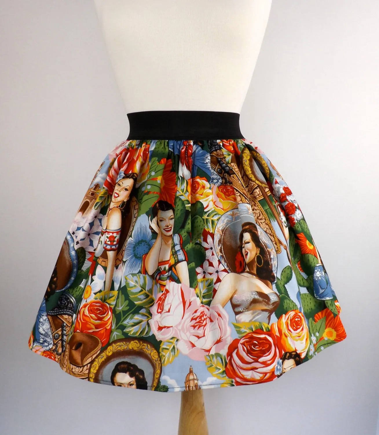 Mexican Senoritas pleated Skirt # S-AP721