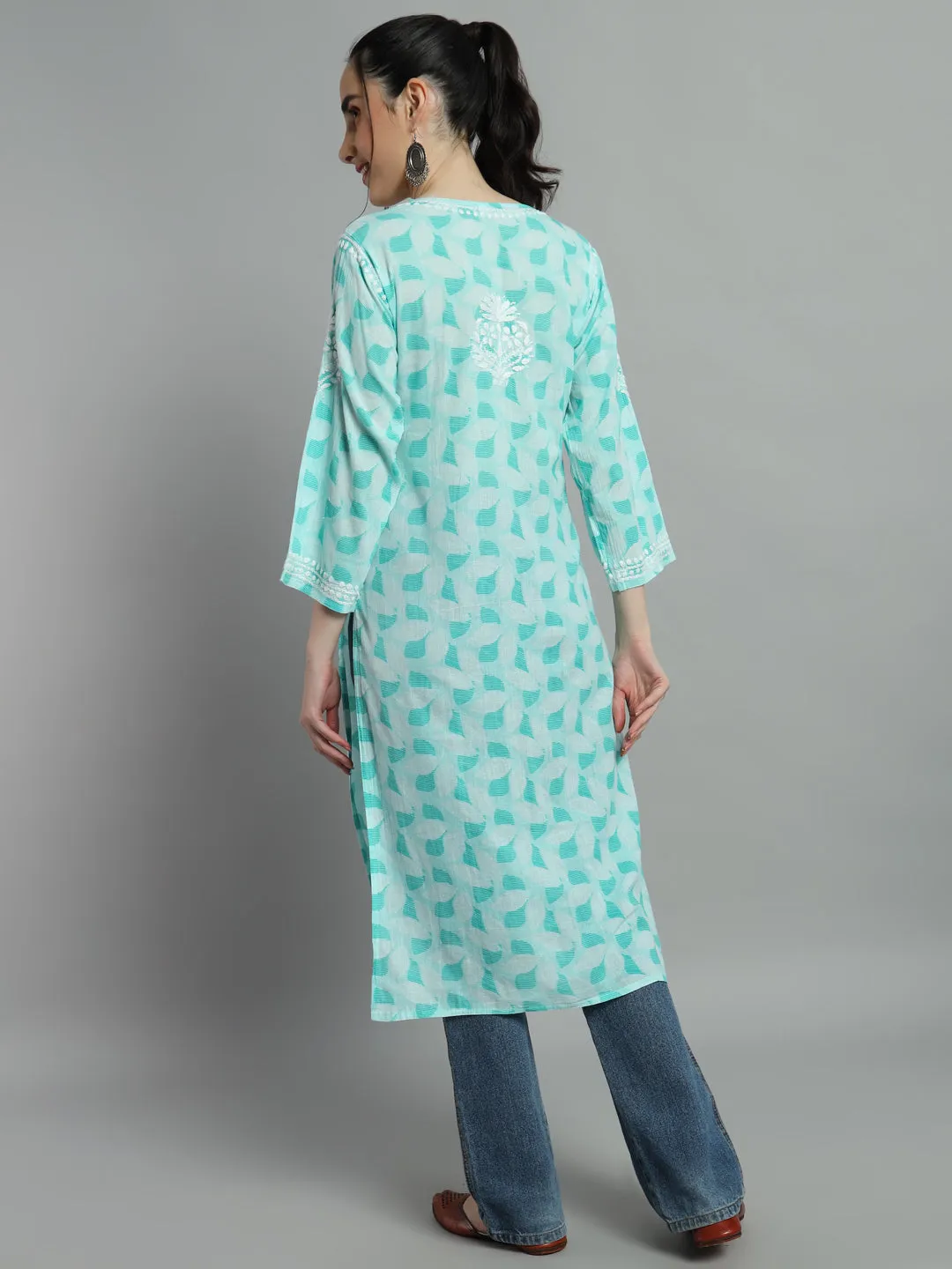 MULMUL PRINTED KURTI