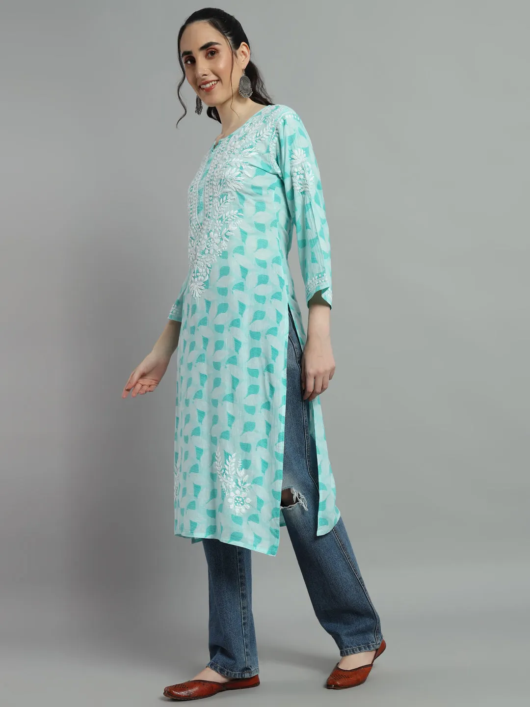 MULMUL PRINTED KURTI