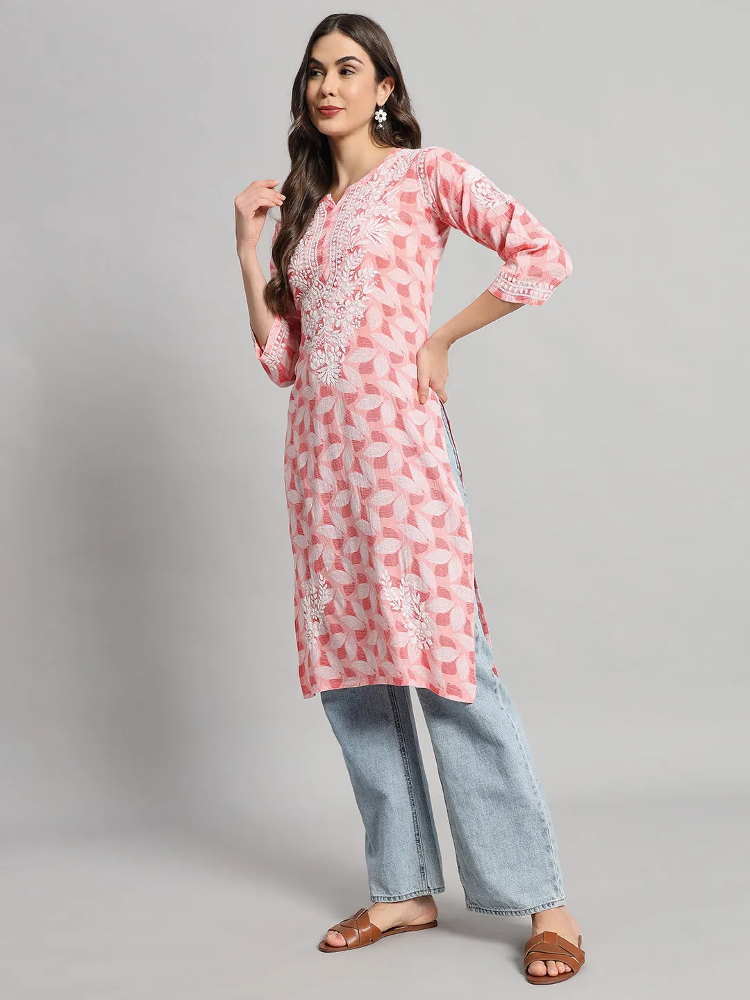 MULMUL PRINTED KURTI