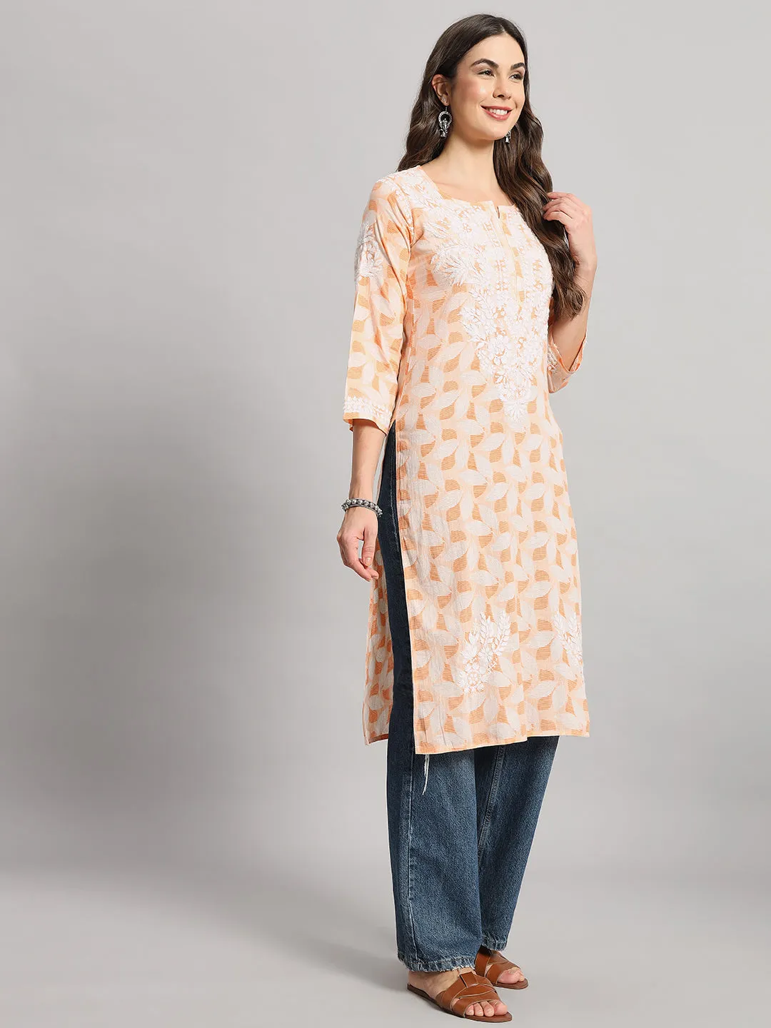 MULMUL PRINTED KURTI