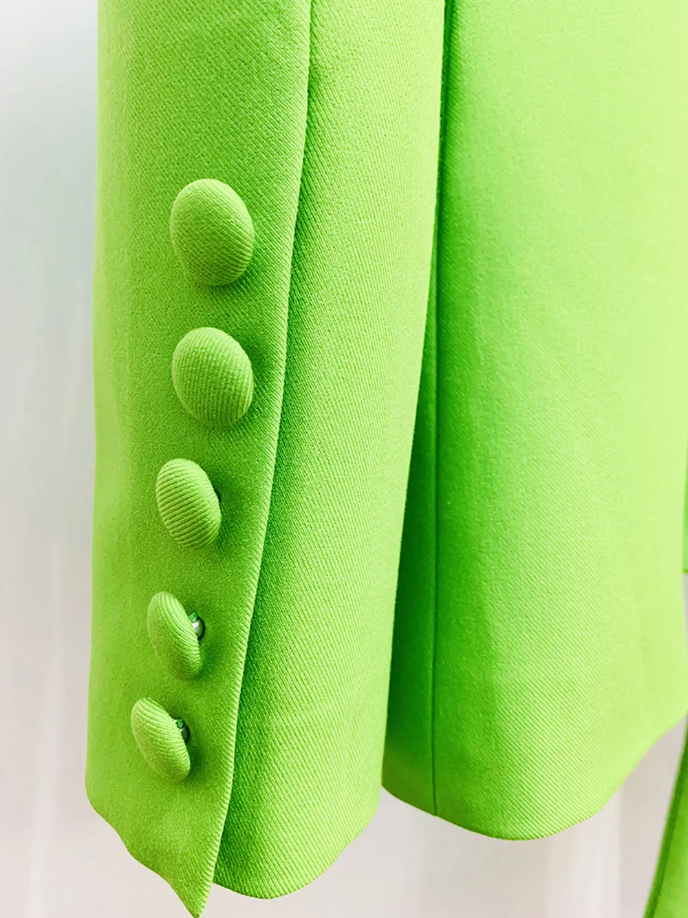 NAOMA Blazer & Flared Pants Set in Neon Green