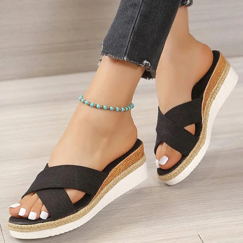 OCW Orthopedic Women Sandal Breathable Wedge Heel Elegant Summer