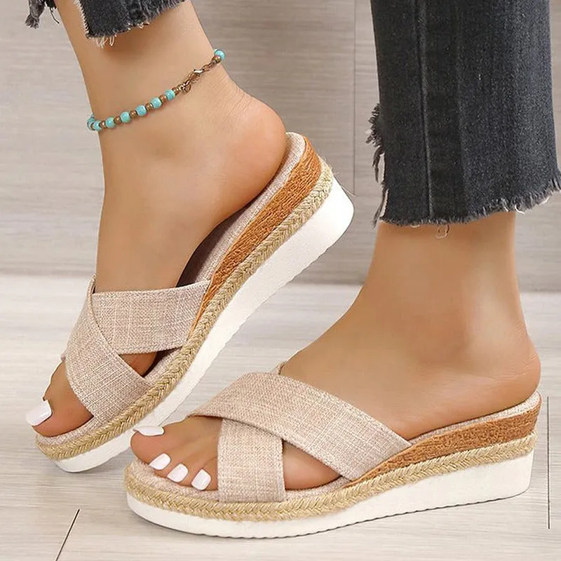 OCW Orthopedic Women Sandal Breathable Wedge Heel Elegant Summer