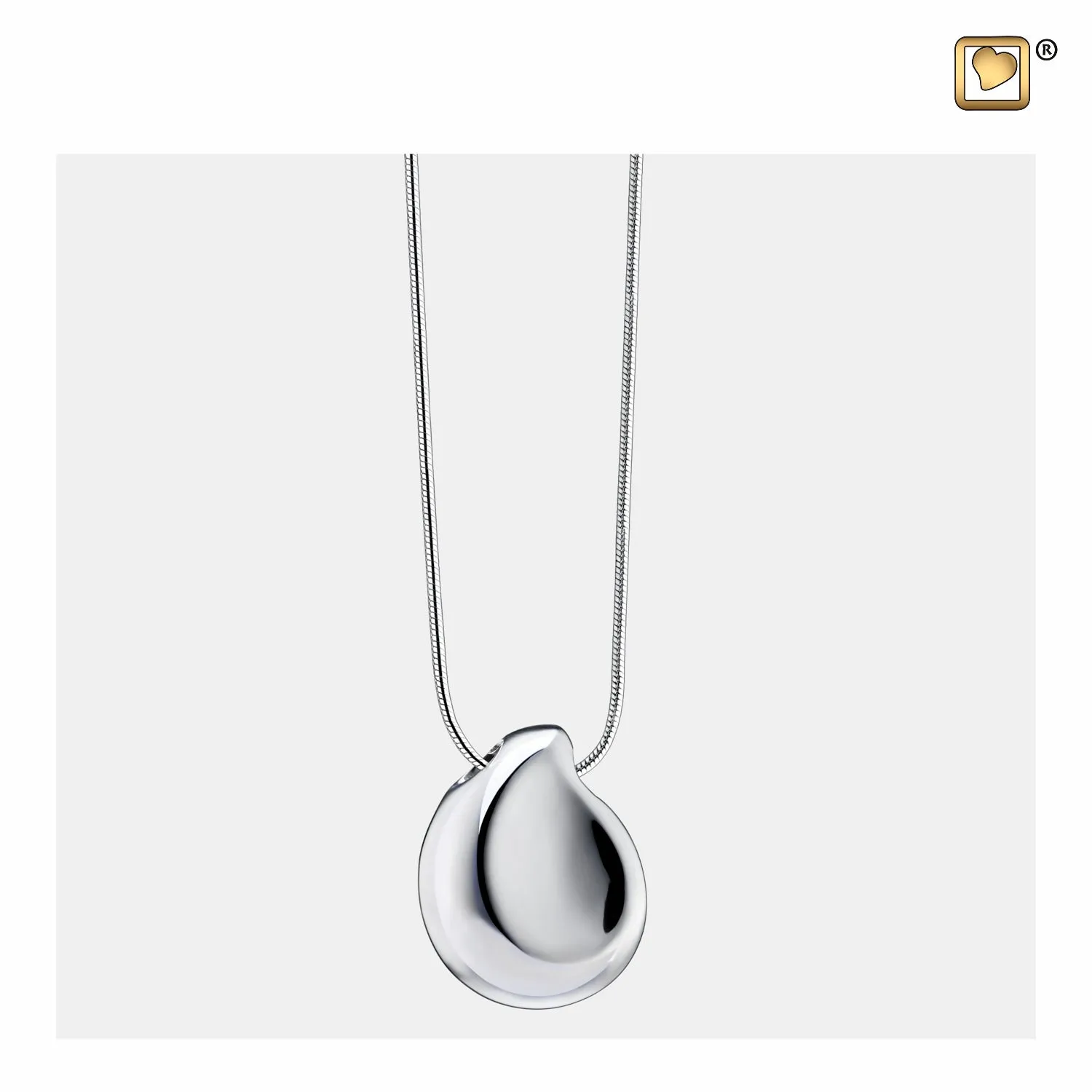 Pendant: TearDrop - Rhodium Plated - PD1022