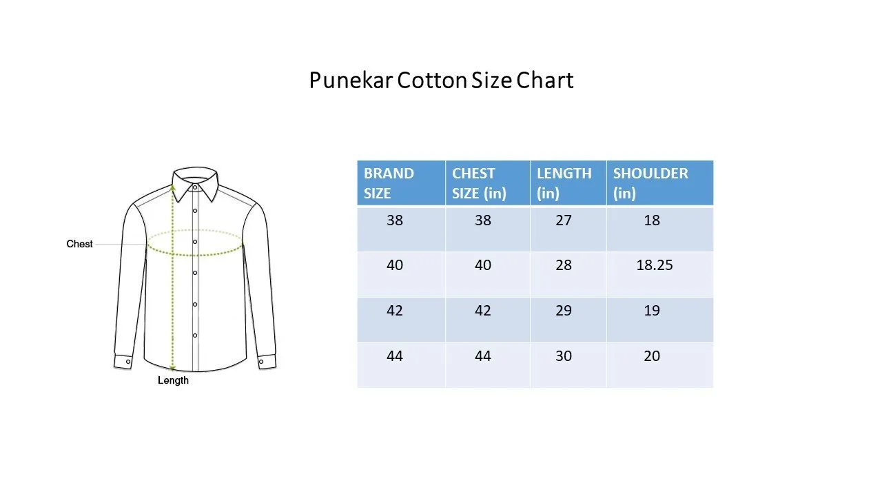 Punekar Cotton Multi Color Pure Cotton Handmade Formal Shirt for Men's.