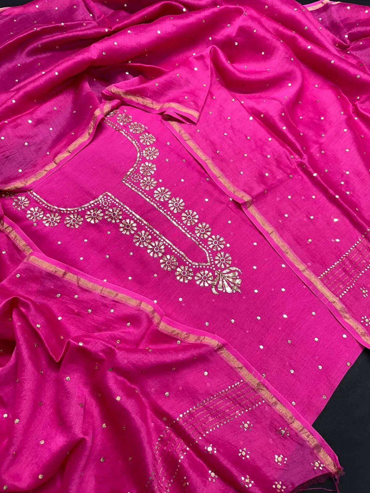 Pure Chanderi silk 2-peace Suits