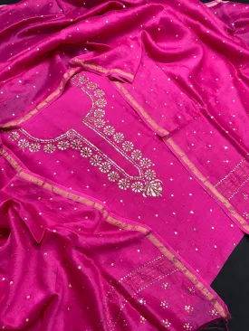 Pure Chanderi silk 2-peace Suits