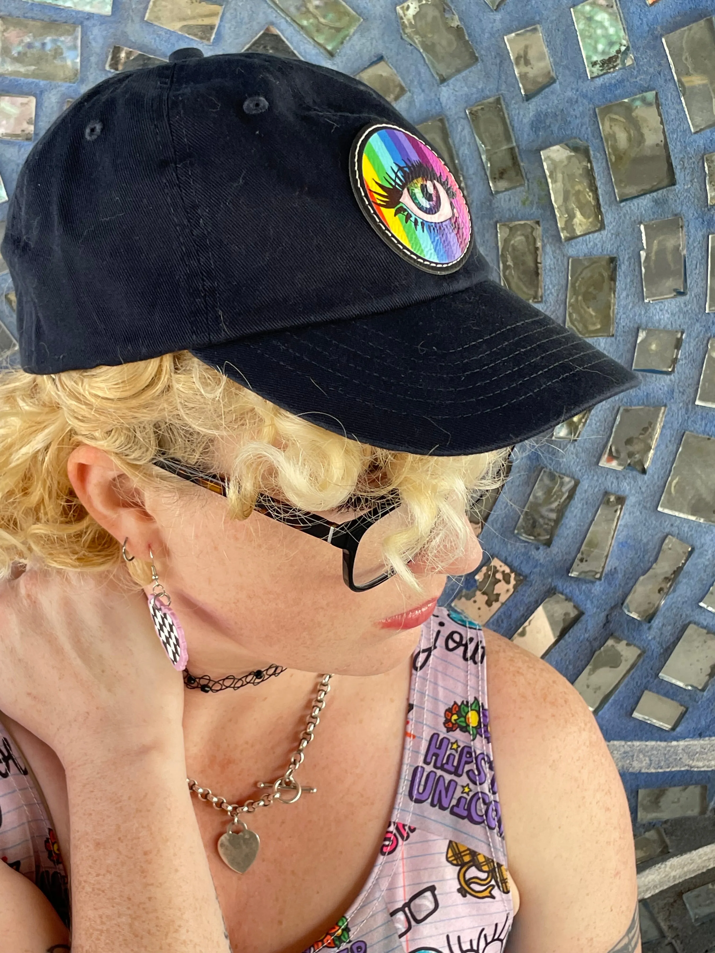 Rainbow Eye Patch Hat