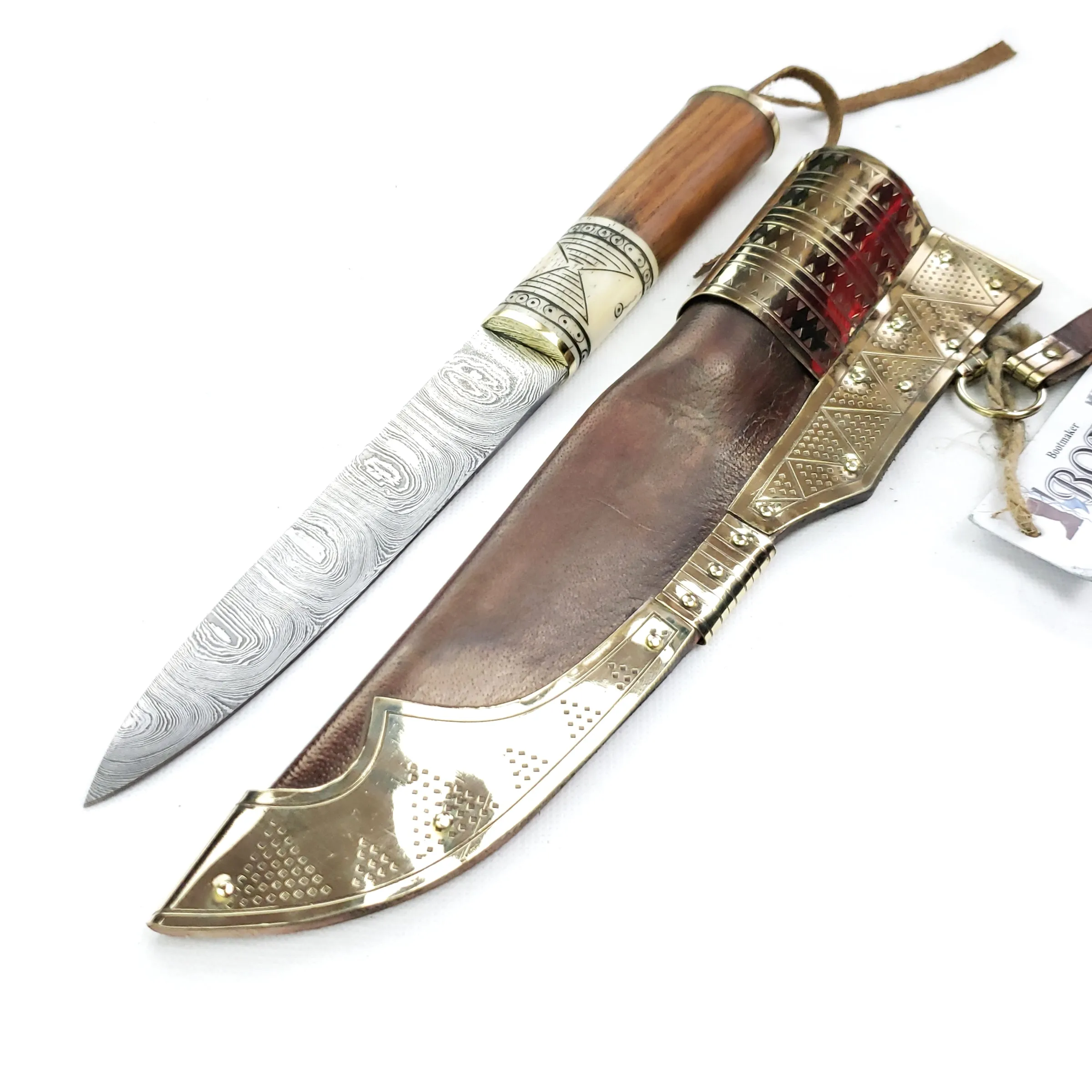 Rus Viking Damascus Knife #56D