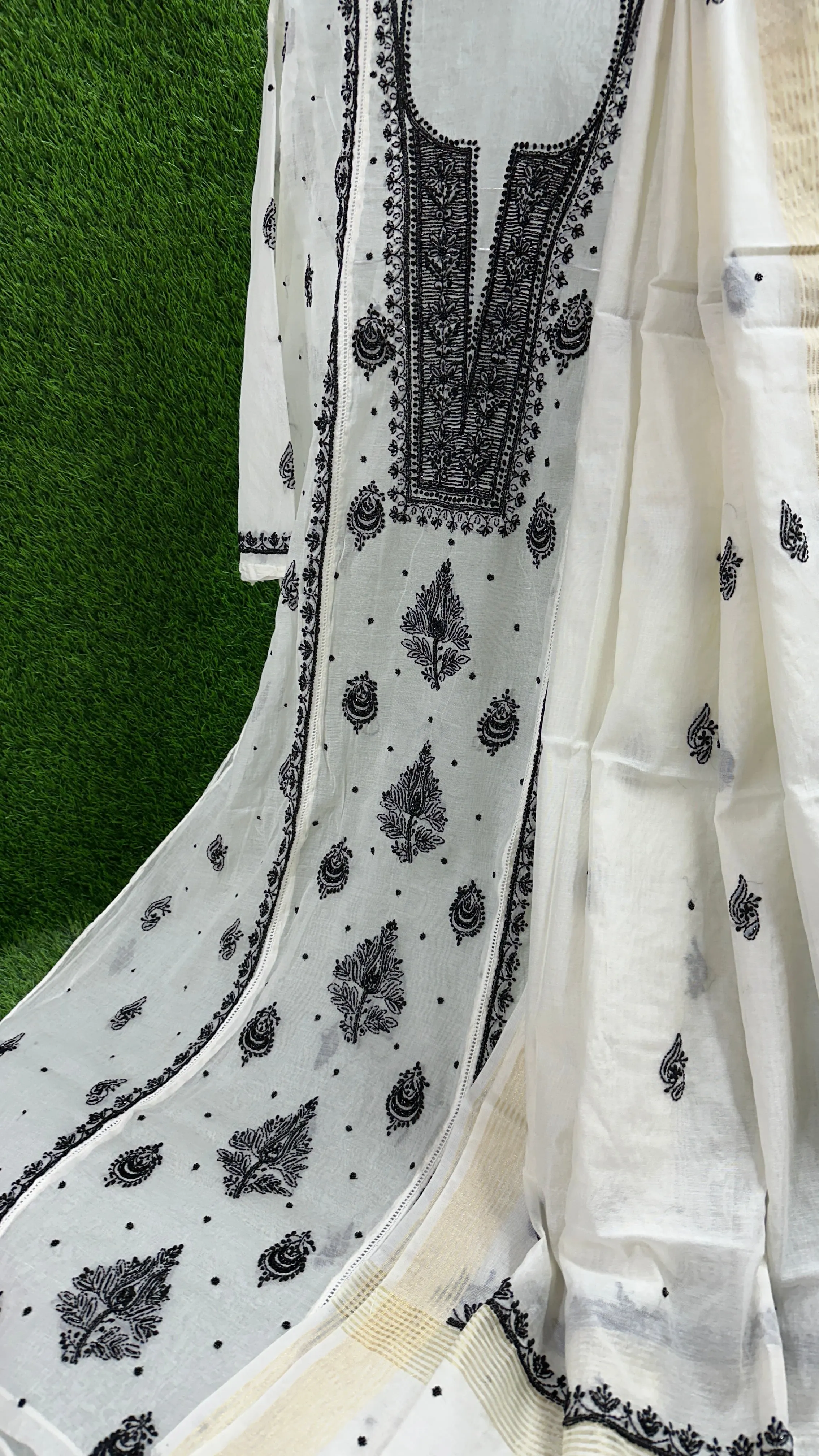 Soft Chanderi dress | Semi-Stitched suits | Embellished Elegance | Elegant Ethnics | Semi-Stitched Styles