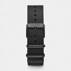 Strap 20 mm Nato Leather Full Black