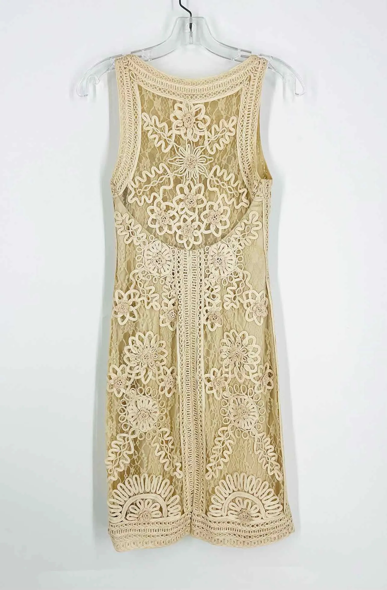 Sue Wong Size 2 Ivory Applique Floral Lace Formal Wear Formal