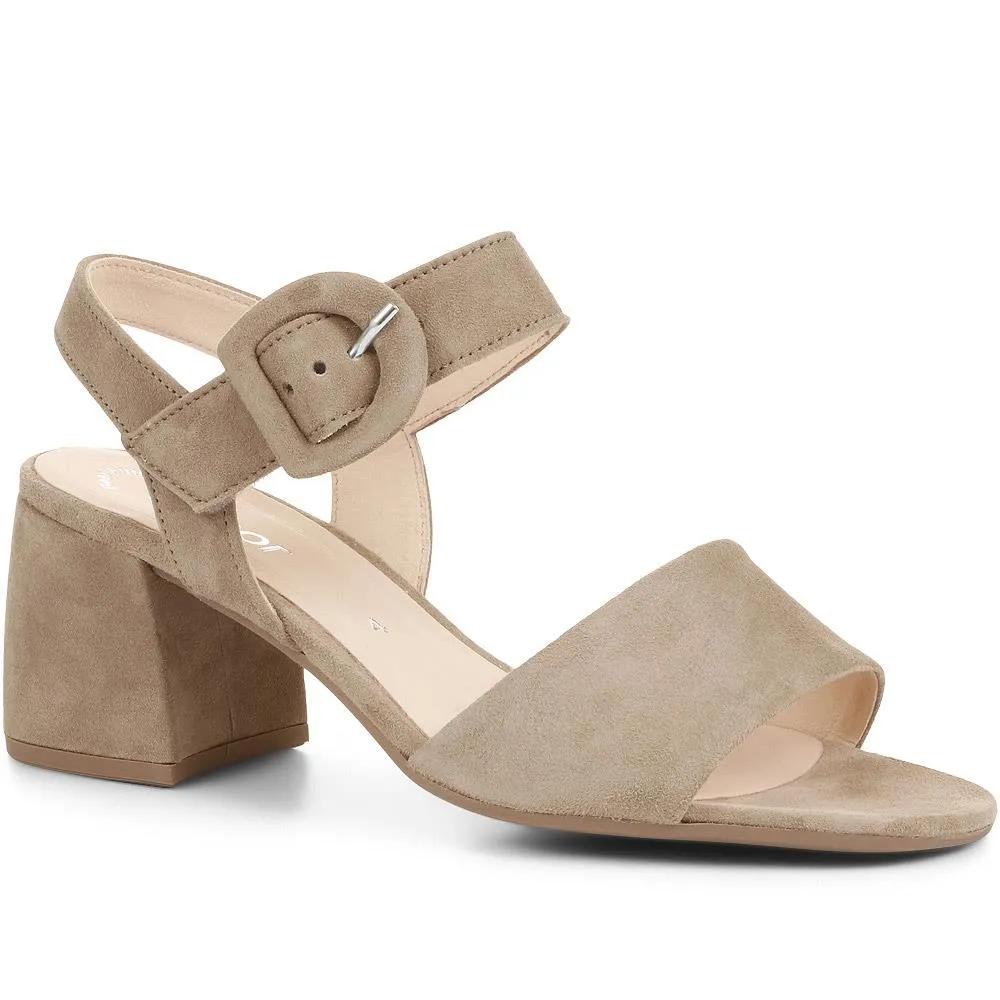 Suede Mid-High Block Heels - GAB35531 / 322 035