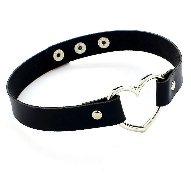 Women Pentagram Black Star Leather Choker Punk PU Leather Supernatur Spike Rivet Collar Studded